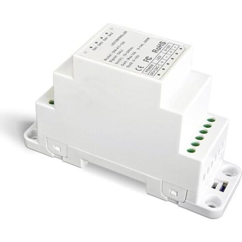 New DC12V-24V Power Input CV DIN Rail DALI Dimming Driver Screw Dual Use;12A 1 Channel 0-10V Output 0-100% Dimming Range