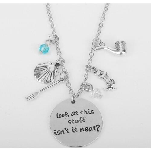 Look at this stuff isn't it neat Little Mermaid Ariel Inspired shell charm Pendant Necklace Mothers Day Women Gift Jewelry