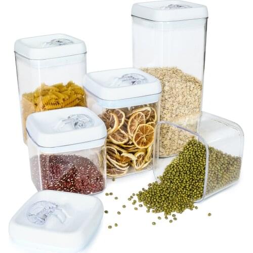 Transparent Airtight Pantry Pasta Box Multigrain Sealed Cans Food Storage Container Plastic Kitchen Refrigerator With Lid Cereal