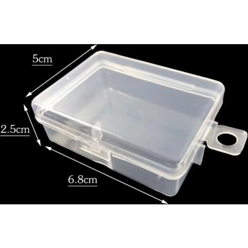 Clear Lidded Small Plastic Box For Trifles Parts Tools Storage Box Jewelry Display Box Screw Case Beads Container SN3327