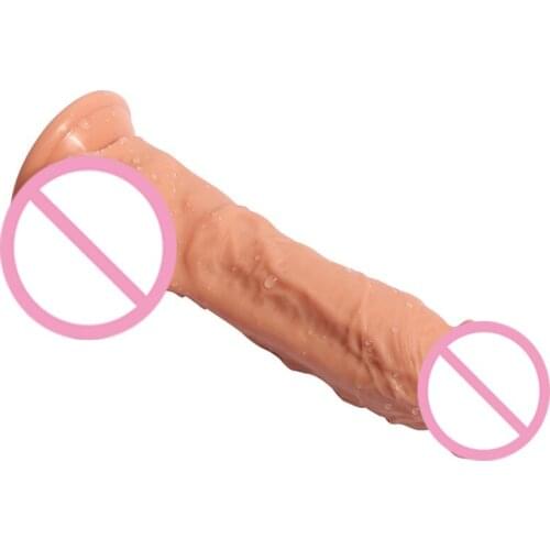 MLSice Lifelike Realistic Dildo 20cm Long Strapless Dildos Double Real Skin Big Dick Woman Masturbator Penis Artificial for Men