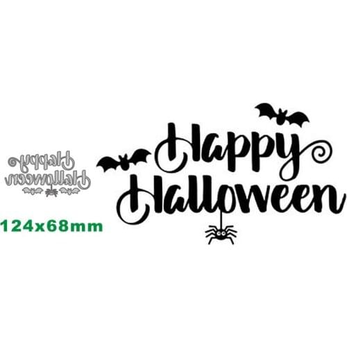 Happy Halloween New Metal Cutting Dies for DIY Scrapbooking Album Decorative Embossing Handmade Paper Cards Gift