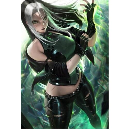Sexy Cool Girl Canvas Painting Custom Print Video Game Comic Anime Poster Wall Art Pictures for Bedroom Living Room Decoration