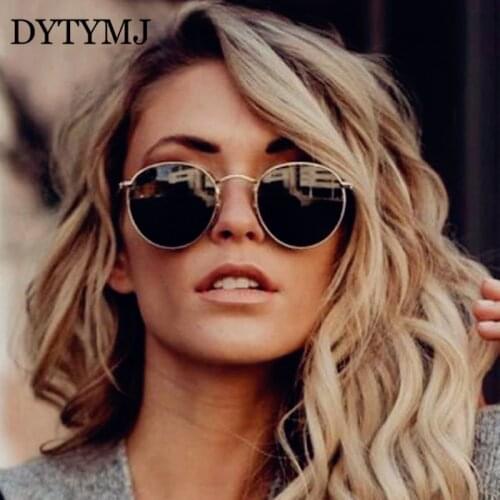DYTYMJ Vintage Round Sunglasses Women/Men Luxury Brand Designer Sunglasses Women Alloy Mirror Sun Glasses Lentes De Sol Mujer