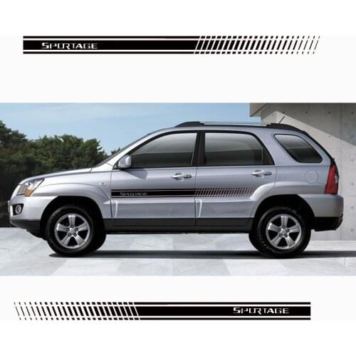Stylish car door side sticker vinyl body decal racing stripe sticker for Kia Sportage Car accessories