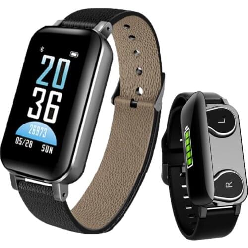 T89 Multi-functional TWS Wireless Headphones Bluetooth Earphone Smart Watch Touch Control Headset Sport Fitness Bracelet Earbuds