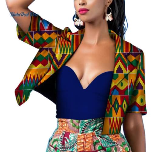 African Print Top and Jacket for Women Bazin Riche 2 Pieces Top Jacket 100% Cotton Dashiki Women African Clothing WY3918
