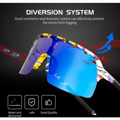 Kapvoe New Cycling Glasses Mountain Men Women Outdoor Sunglasses UV400 MTB Polirazed Road Bike Goggle Bicycle Glasses 4 Lens
