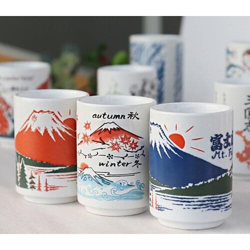 Creative Japanese Ceramic Coffee Mug Travel Retro Personnal Funny Unique Milk Tumbler Cup Taza Cafe Kitchen Dining Bar E5MKB