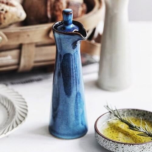 Japanese restaurant retro wind kiln changed ceramic seasoning jar household kitchen soy sauce bottle vinegar pot salt shaker