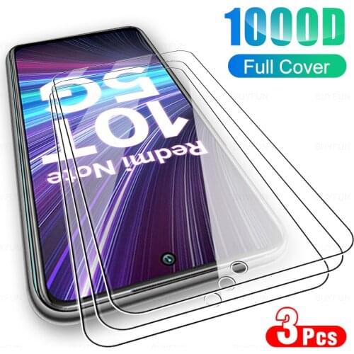 3PCS Full Cover Tempered Glass For Xiaomi Redmi Note 10T 5G Protective Film For Xiamoi Redmi Note 10 Pro Max 10S 10 5G HD Glass