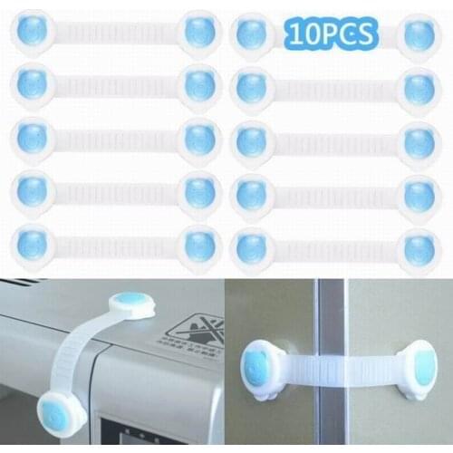 10pcs/lot Cartoon Beer Baby Safety Drawer Cabinet Locks Safety Buckle Prevent Clip Finger Baby Infant Security Refrigerator Lock