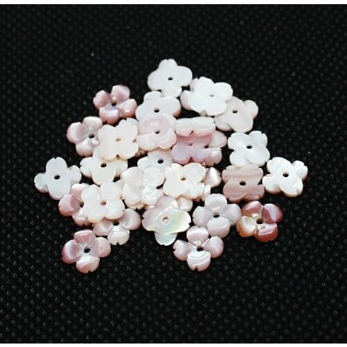 2Pcs Hot Selling High Quality Fashion Natural Shell Beads Single Carving Flower Shape For Receptacle Jewelry Pendant Size 8x8mm