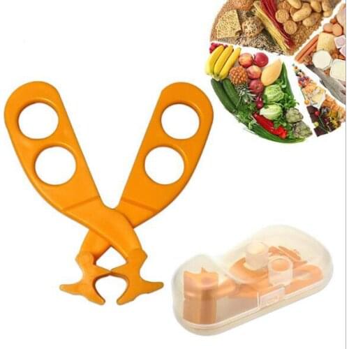 20Pcs/lot Baby Multi-function Food Cut Baby Crushed Universal Scissors Complementary Food Scissors Feeding Children Cutlery