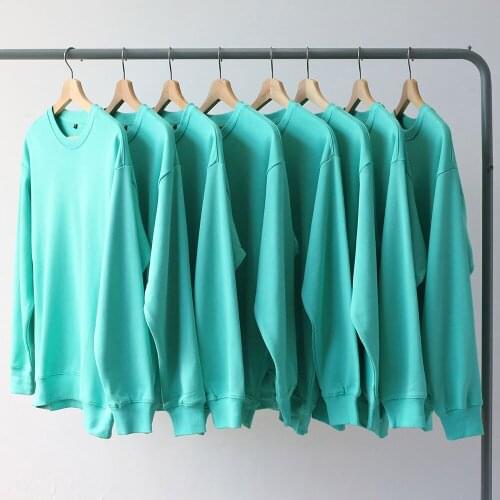 2021 Women 100% Cotton O-Neck Hoodies Casual Long Sleeve Loose Style Couples Mens Tops High Quality Women Spring Sweatshirts