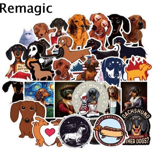 50pcs Dachshund dogs animal DIY Stickers pack anime vintage paster cosplay scrapbooking phone laptop decoration gift accessories