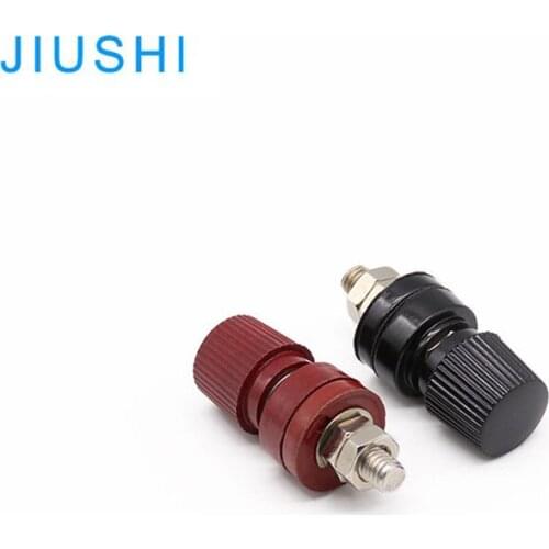 JS-333 type Plastic thread speaker hole diameter 6mm binding post screw terminal BLACK RED