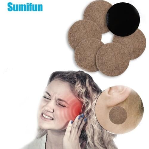 6pcs Tinnitus Treatment Patch Effectively Relieve Ear Pain Natural Herbal Medical Patch Ear Care Plant Plaster Improve Iistening