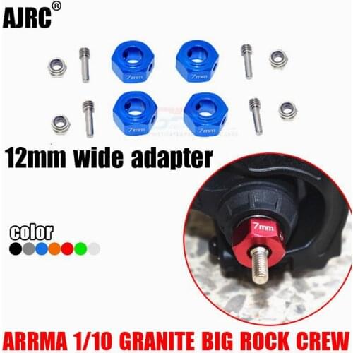 ARRMA-1/10 GRANITE BIG ROCK CREW SENTON SHORT COURSE Aluminum Alloy 12MM Hex Adapter 7MM Thick AR310779