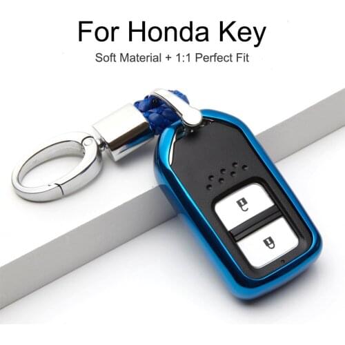 TPU Car Accessories Key Case Cover for Honda PCX Civic 2017 2018 2019 4D CRV HRV Forza Accord 9 Fit Freed Vezel Jazz Keychain