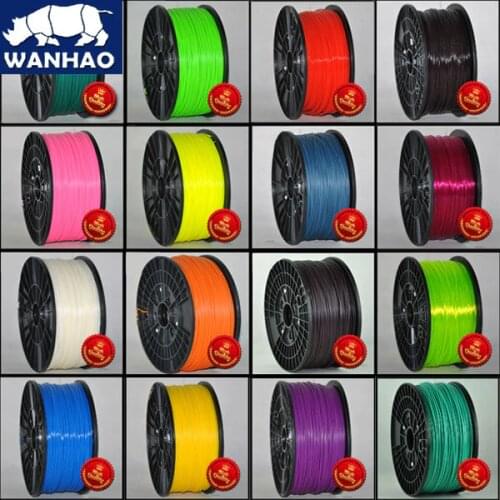 Azul 5 cores wanhao pla 3d filamento de impressora pla 1.75mm spool 1 kg