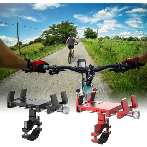 Bicycle Phone Holder Bike Phone Mount Rotation Aluminum Alloy Bicycle Phone Holder Stand Bracket Bike Handlebar Mounts