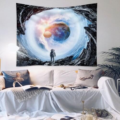 GT102 Astronaut Bedside Background Cloth INS Hanging Cloth Net Red Cloth Tapestry Room Dormitory bu yi hua Decoration