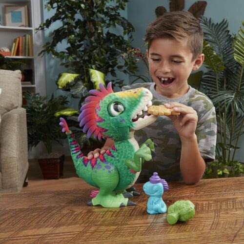 Hasbro FurReal Electronic Pet Friend Magical Dinosaur Color Plush Eat and Drink Sound Play Toy