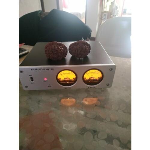 VU meter head level meter finished machine aluminum alloy panel LED yellow backlight with sound control driver board