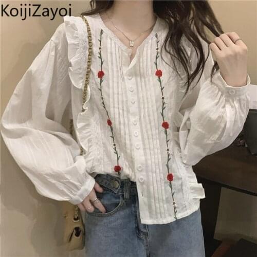 KOIJIZAYOI Women's Shirts With Embroidery