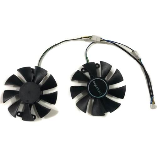 Repairist 2pcs/lot Geforce GTX 760 GPU Graphics cards cooler fan For ZOTAC GTX760 2GD5 HB Video Card cooling System Replacement