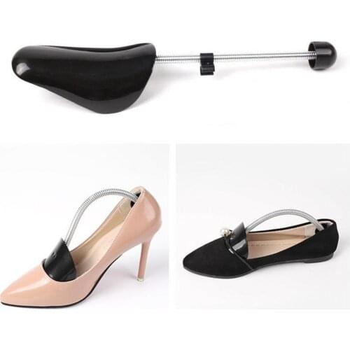80%HOT1 Pair Shoe Tree Shaper Adjustable Anti-corrosion PP Anti-wrinkle No Deformation Automatic Retractable Spring Shoe Tree fo