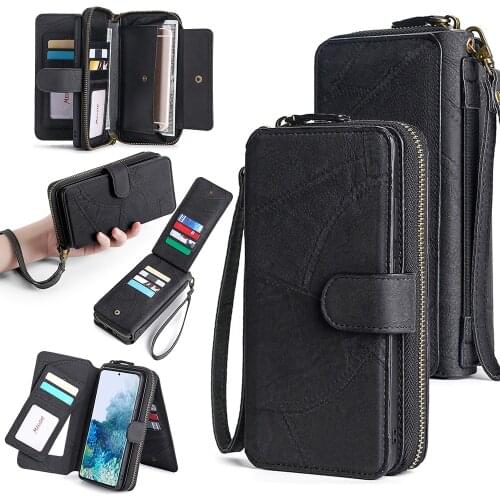 Zipper Wallet Pu Leather Multifunction Handbag Phone Case For Huawei Mate20 Mate30 Mate30 Pro Lite P20 P30 P40 Pro Lite