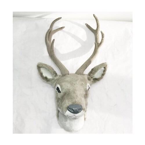 Free shipping plush deer head craft deer head wall mount