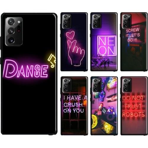 Neon light Aesthetics Aesthetic Case For Samsung Galaxy Note 20 Ultra Note 10 Plus S8 S9 S20 Plus S10 Lite S10e Coque