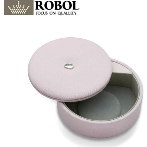 RLLEN Original Charm Ring Bracelet Earrings Necklace multi-Function Round Rotating Cover Storage Protective Box Jewelry Atmosphe