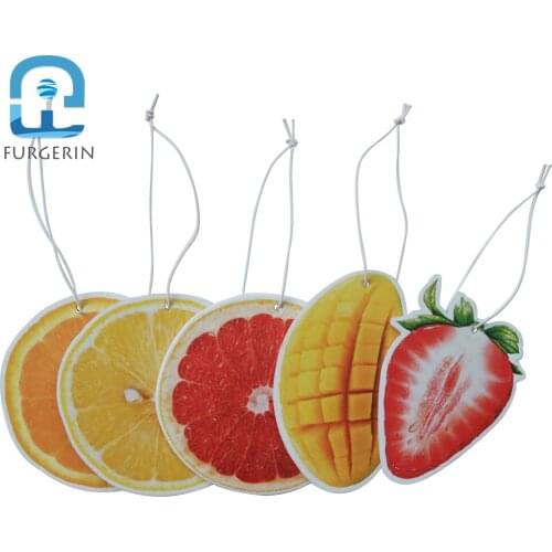 10PCS Air Refresher Car freshener Paper Lemon Grapefruit Orange Strawberry Mango Perfumed for Home Car Wardrobe Drawer