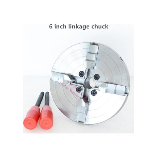 Woodworking lathe chuck wood spin chuck 4 inch 6 inch self-centering linkage bevel gear chuck round claw 4 four-jaw chuck
