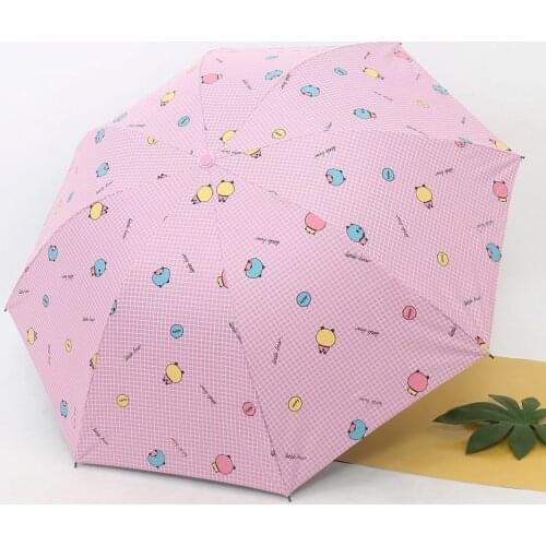Luxury Fashion Cartoon Animal Little Bear Umbrella 8 Ribs 3 Folding Umbrellas For Children Women Gift UV Lovely Rain Umbrella