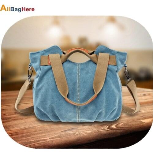 New Canvas Bag Lady Retro Fashion Versatile Carry One Shoulder Crossbody Bag Fashion Korean Version Of The Trend Travel Backpack