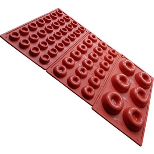 3pcs/set Silicone Cake Molds Small Size Donuts Molds Baking Tools Set Dessert Tools 6-cavity + 18-cavity + 28-cavity Baking Tray