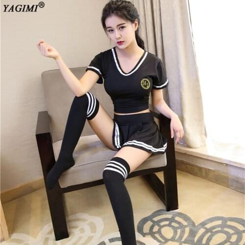 YAGIMI Student Uniform Cosplay Sexy Lingerie Women Exotic Apparel Intimo Donna Sexy Hot Plus Size Anime Cosplay Exotic Costumes