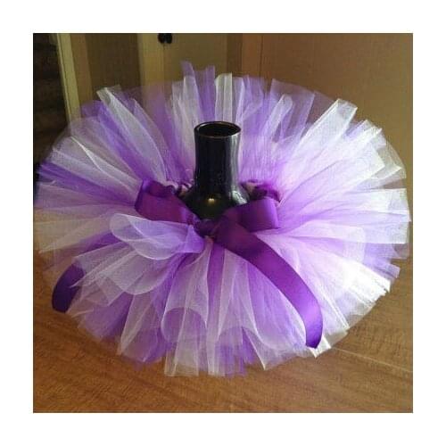 New Baby Girls Tutu Skirts Infant 100% Handmade Fluffy Ballet Dance Pettiskirts with Ribbon Bow Kids Tutus Party Skirts Clothes