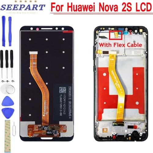 Huawei nova 2s LCD Display Touch Screen Digitizer Assembly Nova 2s HWI-AL00 Replacement For 6.0" Huawei nova 2s LCD Display+Tool