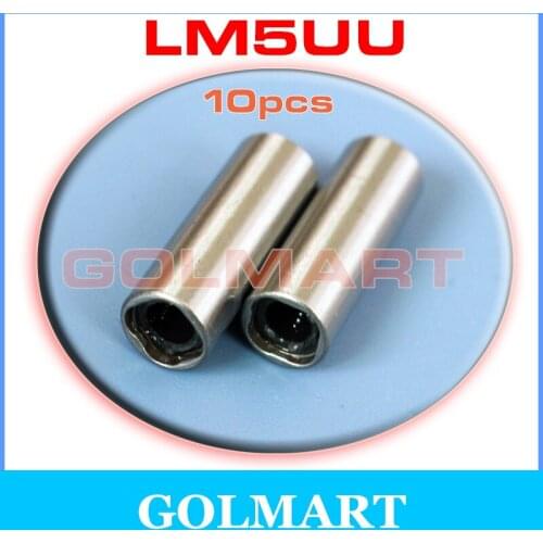 10pcs 5mm LM5LUU Long Type Linear Motion Bearing slide Bushing for 5mm shaft rail