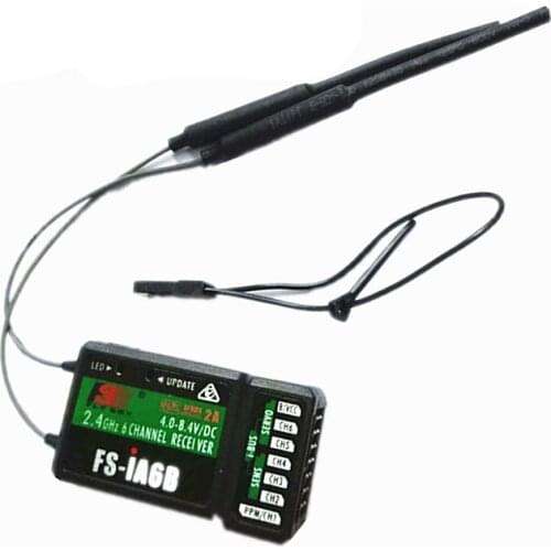 100% original Flysky ia6b Receiver FS-IA6/FS-IA6B/ 6CH 2.4G Dual Antenna RC Receiver For Flysky FS-I6 FSI6 FS-i4 FS-i6