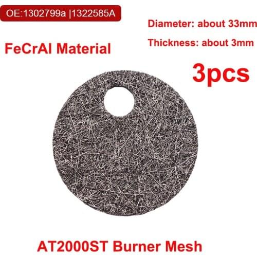 3Pcs/lot FeCrAl Material 33mm 1 Hole Sintered Burner Screen Filters Mesh 1302799a For Webasto Air Top 2000ST Diesel Heaters