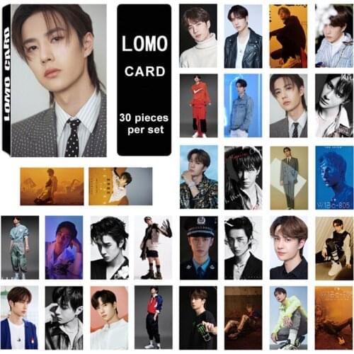 30 Sheets/Set Chen Qing Ling LOMO Card Mini Postcard Wang Yibo Star DIY Greeting Cards Message Card Gift