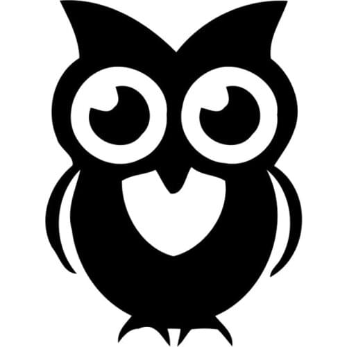 10.8cm*14.5cm Birds Owl Cartoon Animal Car Sticker Vinyl Car Styling Black/Silver S3-6521