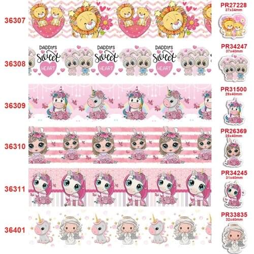 Free shipping characters printed grosgrain ribbon 34247